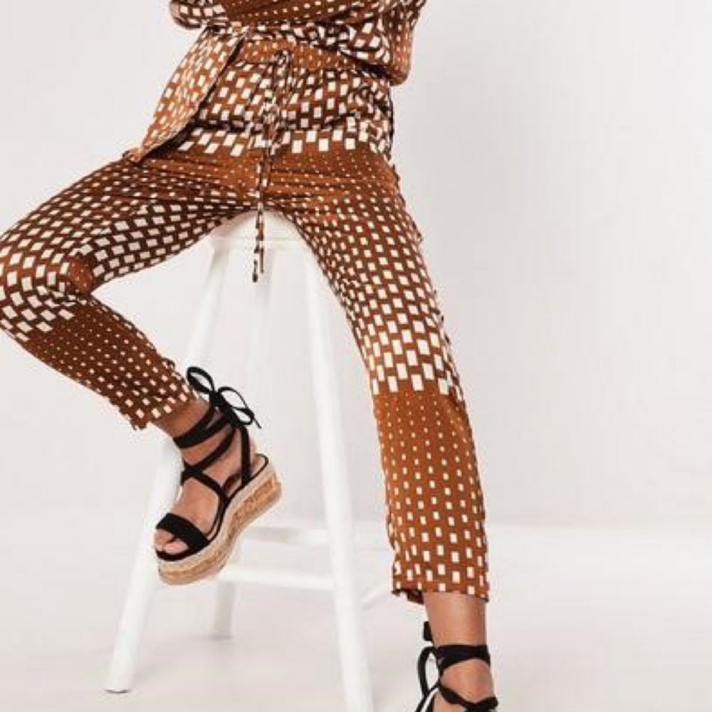 Tobacco Printed Pants